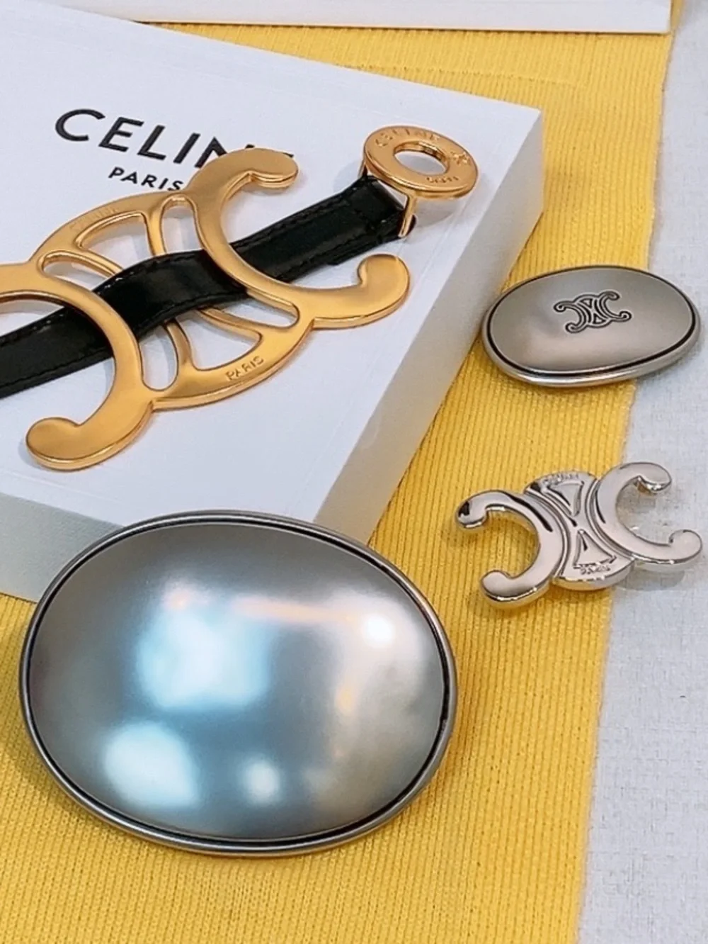 Celine. Arc de Triomphe. Multiple Hardware Interchangeable Belt